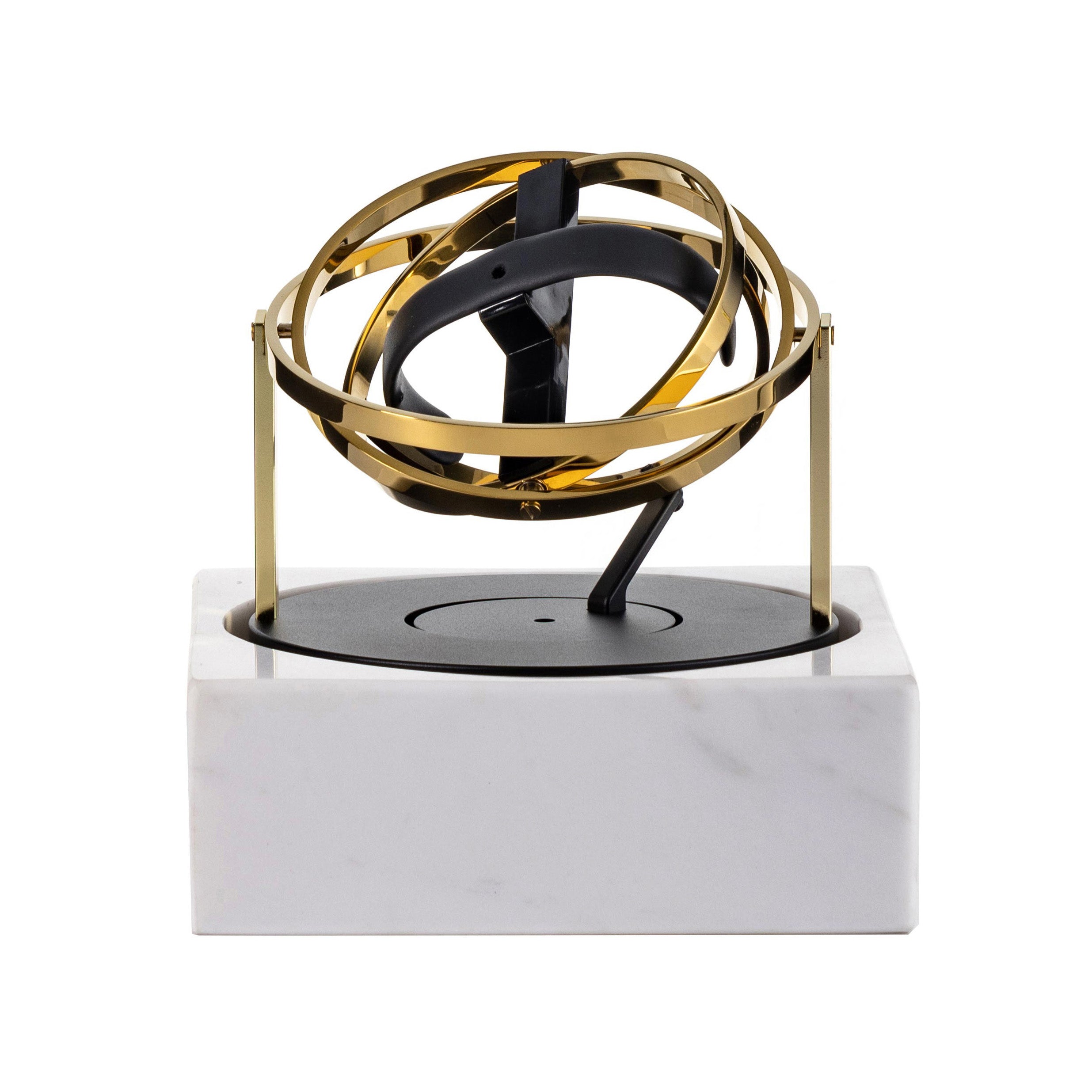 Single Watch Winder - Astronomia X1 Silver - White Marble Edition
