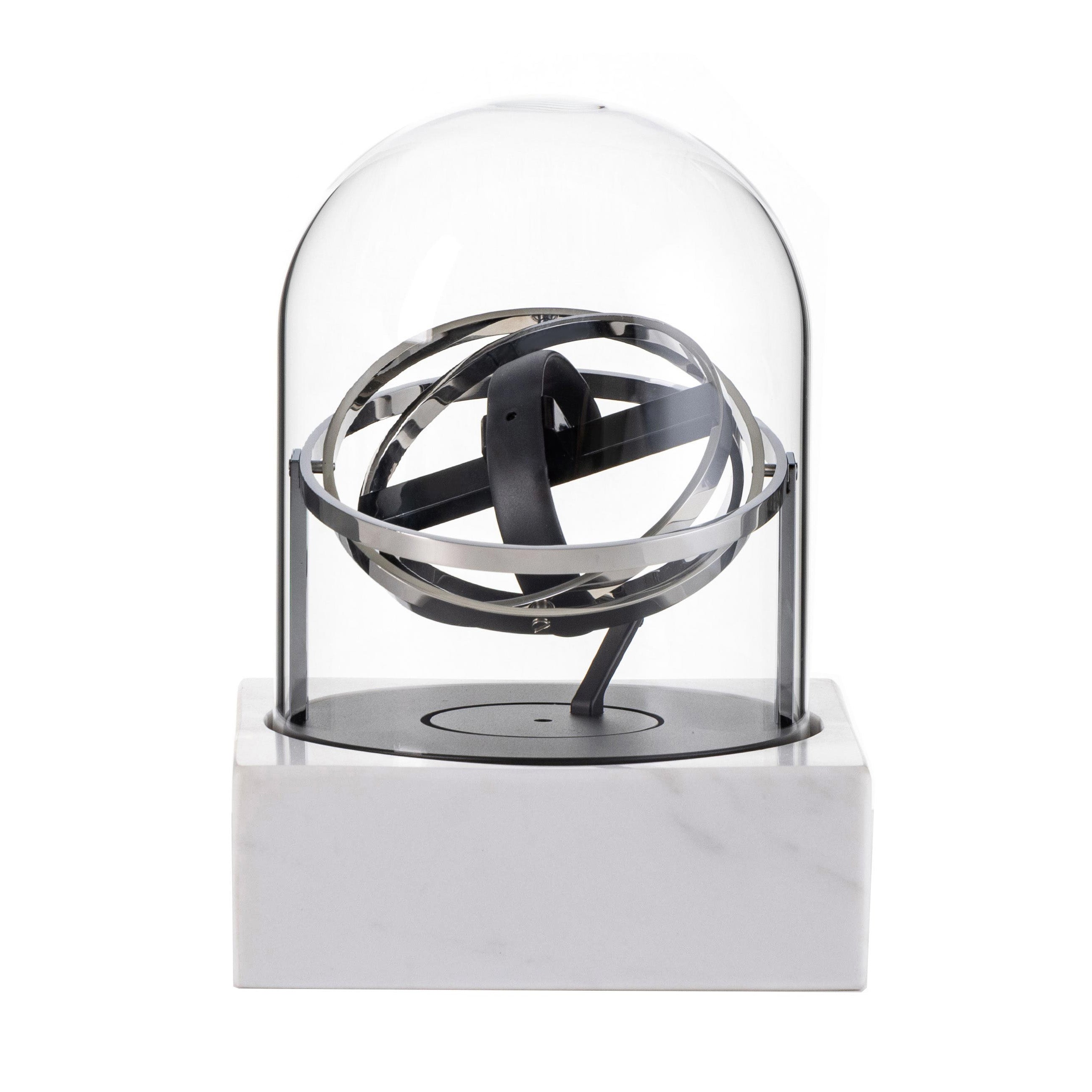 Single Watch Winder - Astronomia X1 Silver - White Marble Edition