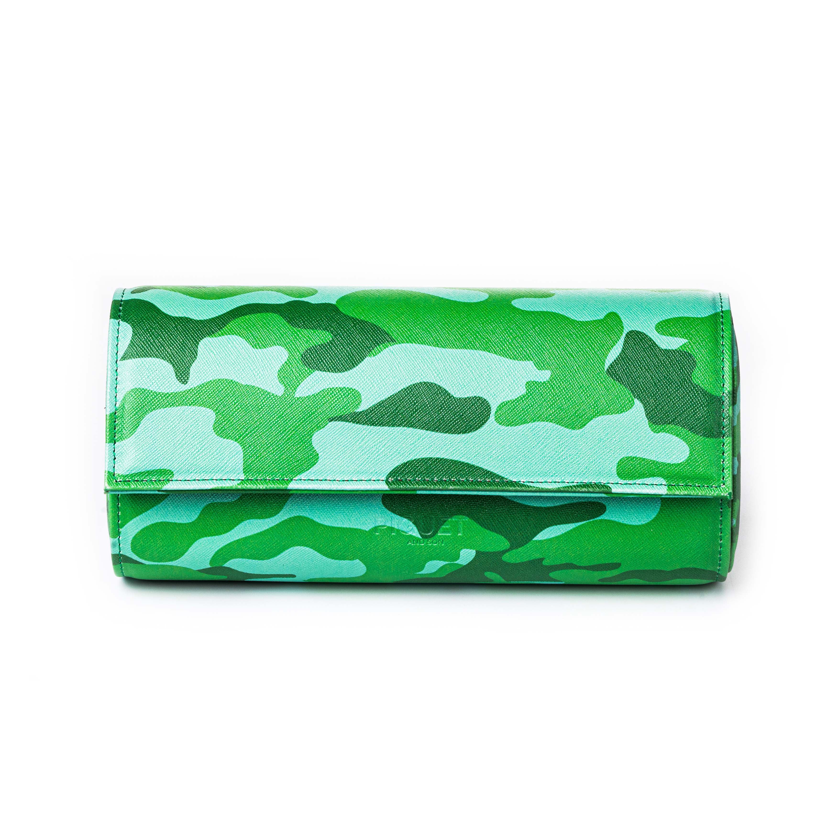 Green Camo Watch Roll - Three Watches
