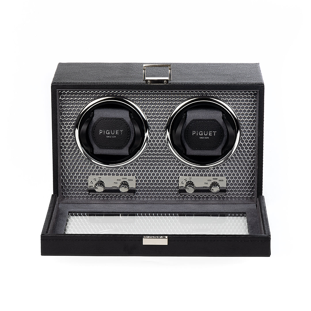 Double Watch Winder - Racing Silver Edition