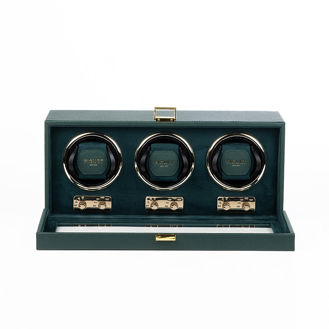 Triple Watch Winder - Racing Green Edition