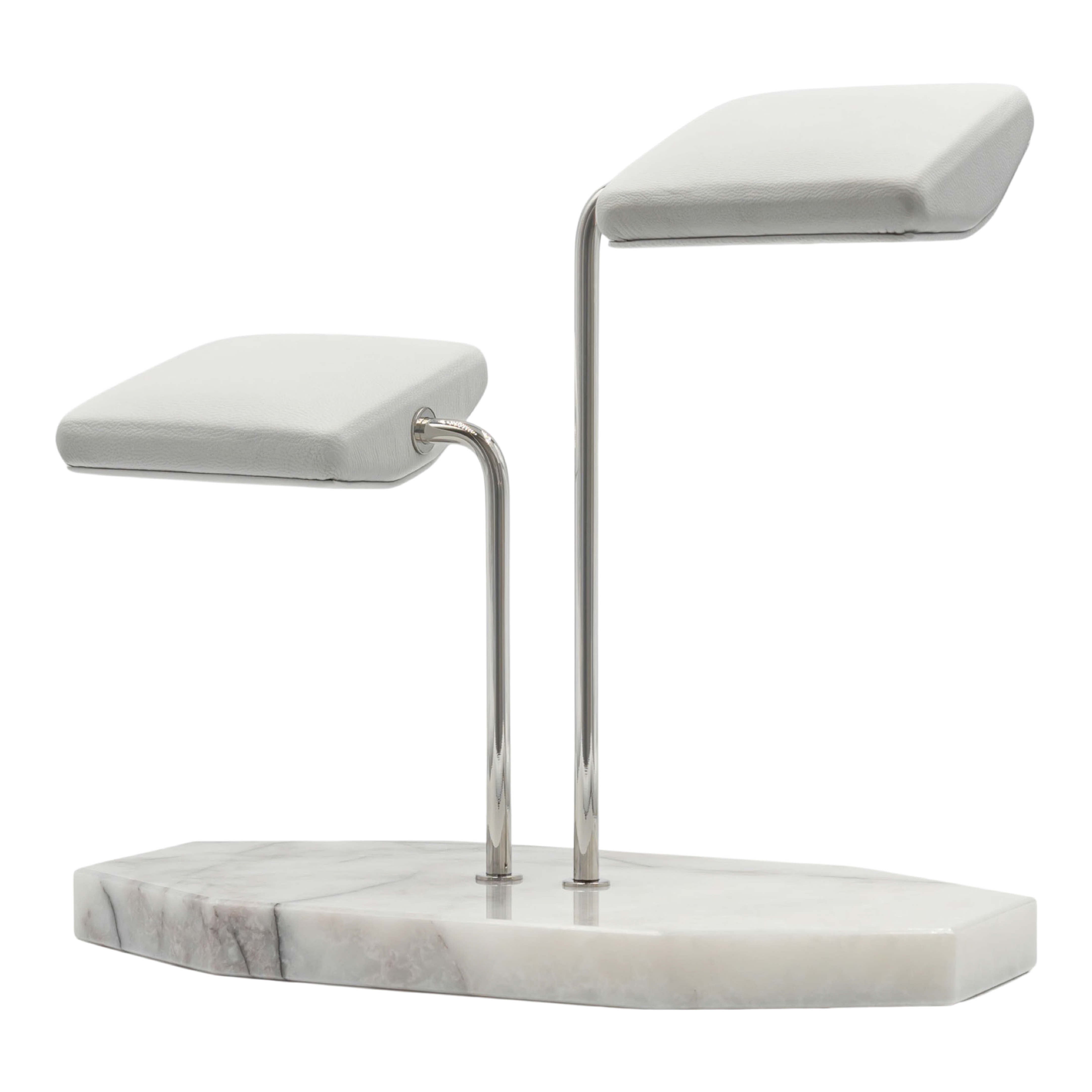 Dual Watch Stand - White marble
