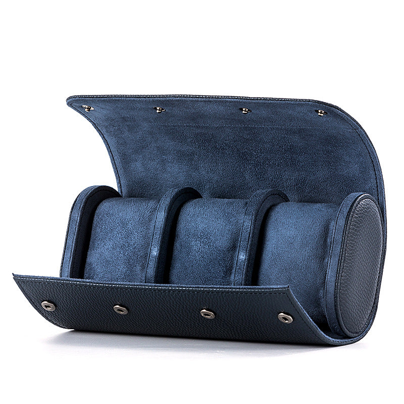 Watch Roll - Blue Leather