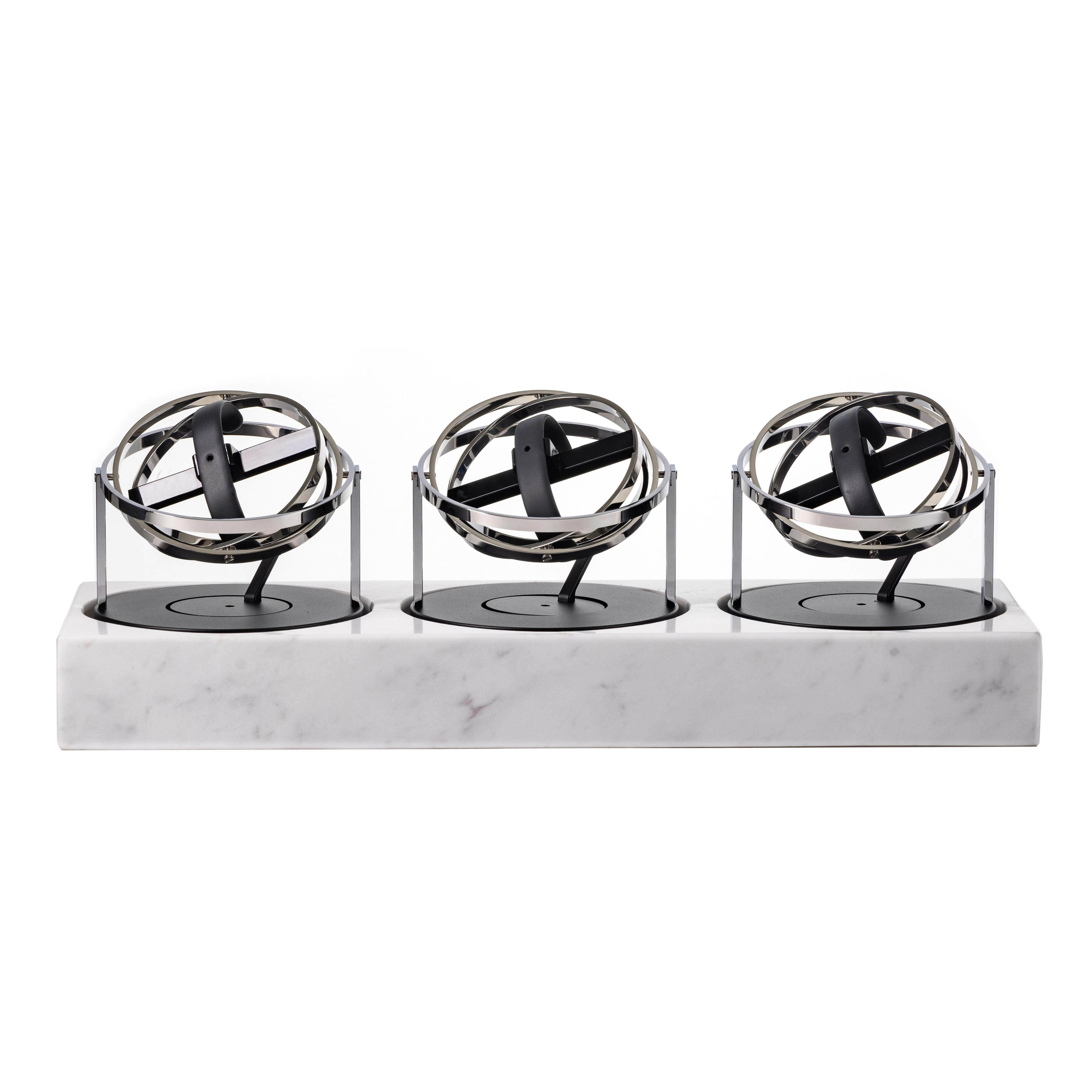 Triple Watch Winder - Astronomia X1 Gold - White Marble Edition