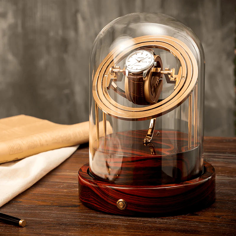 Watch Winder - Astronomia X2 Wood Edition - Gyro Automatic Watch Winder
